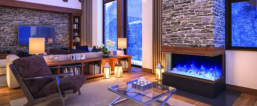 Dynamic Flame Color Fireplace Installation in Mascouche, QC
