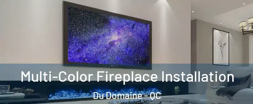 Multi-Color Fireplace Installation Du Domaine - QC